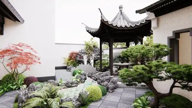 园林庭院室内庭院设计实景图