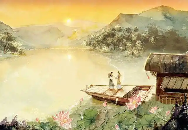 烟雨江南古风插画