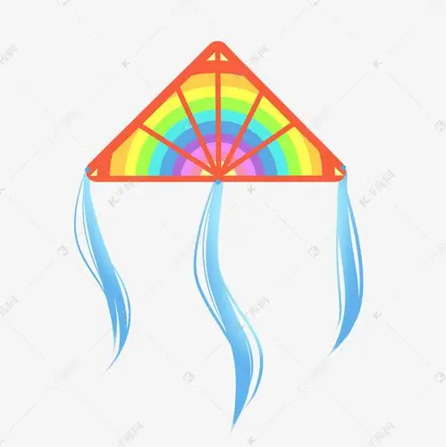 彩色的三角的风筝插画