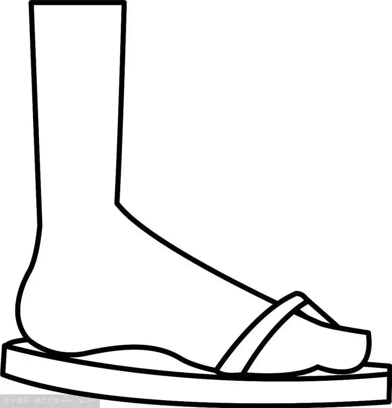 卡通脚凉鞋度假风格轮廓
