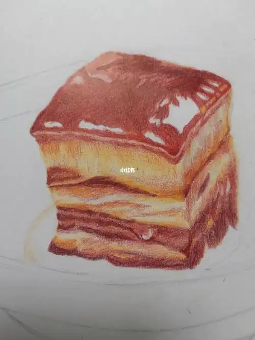 彩铅练习红烧肉20220421