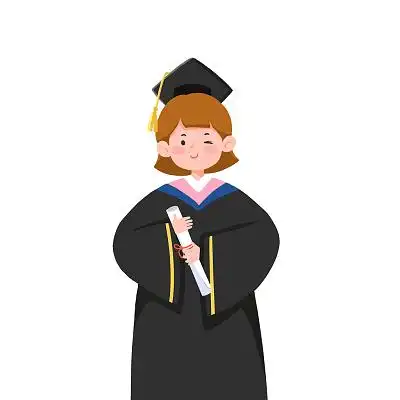 毕业季学士服毕业啦卡通学士服元素毕业卡通学士服png素材