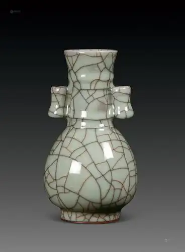 【宋 哥窑贯耳瓶】拍卖品_图片_价格_鉴赏_元代以前陶瓷_雅昌艺术品