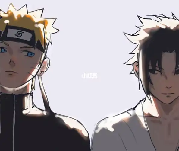 佐助鸣人两个帅boy