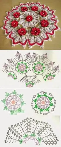 钩针钩花桌巾桌布桌垫