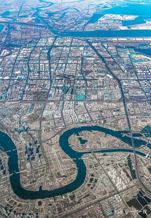 塘沽航拍外国人绘制的塘沽地图塘沽村地图塘沽卫星图