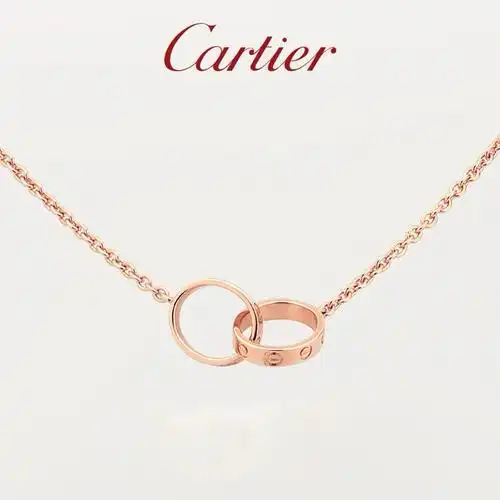 卡地亚双环项链
