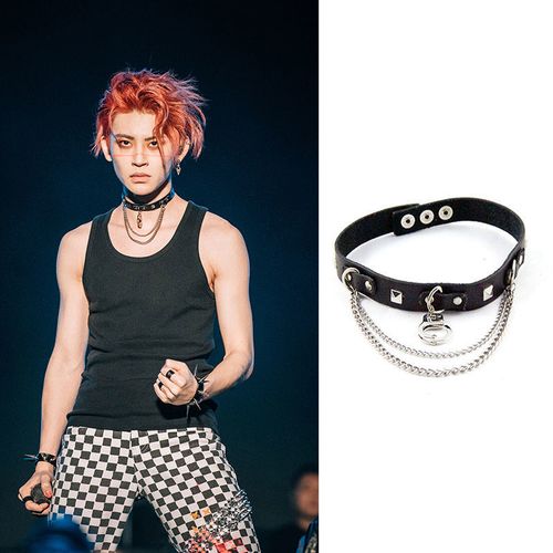 小鬼王琳凯国潮音乐节同款朋克摇滚嘻哈风爪钉手链颈链项链男女