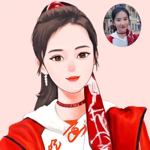卡通版头像插画人物,刘亦菲|插画|创作习作|艺枝笔画 - 原创作品
