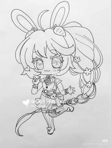 小舞希望有赞_小舞_人文_绘画q版_小舞_简笔画_画个简笔画_人文_绘画