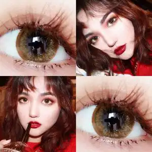 李圣经同款棕色美瞳季抛小直径13.8自然女正品年抛润瞳日抛官网k