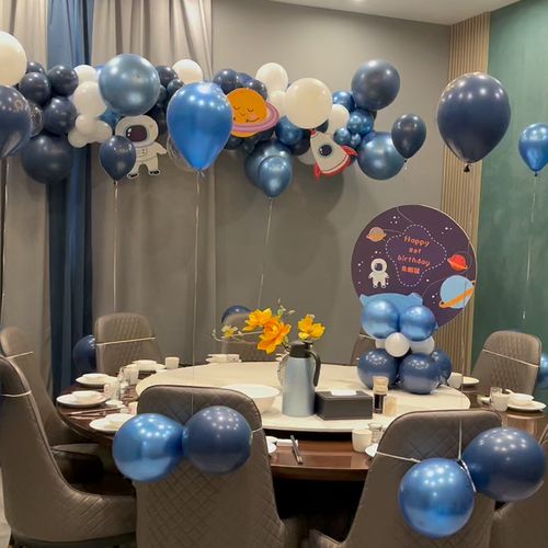 生日聚会酒店包间桌飘气球装饰儿童男女孩10岁小预算diy场景布置