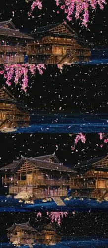 (桃花笑)配乐成品舞蹈舞台背景