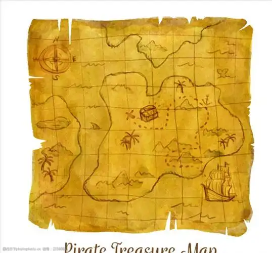 古老的海盗藏宝图