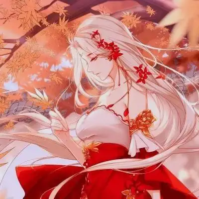 动漫头像女红色 高清唯美好看的古风头像女红色动漫图片