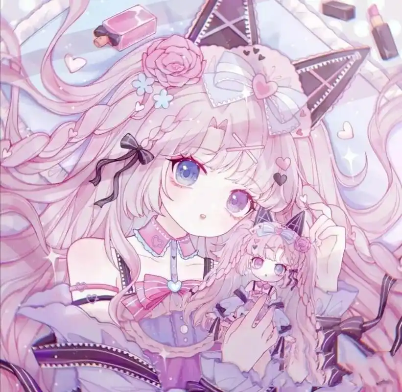 粉色系闺蜜头像又又又来啦 因为粉色系闺蜜头像我有14张但只能发8张