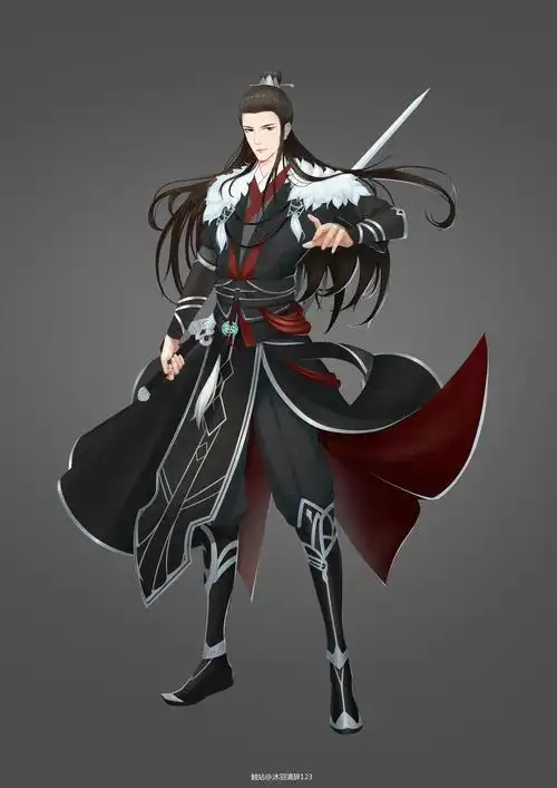 古风二次元剑客二次元角色设计古风角色