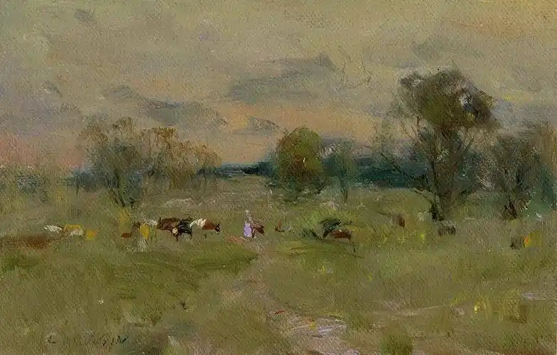 中国著名画家杨鸣山风景油画作品欣赏