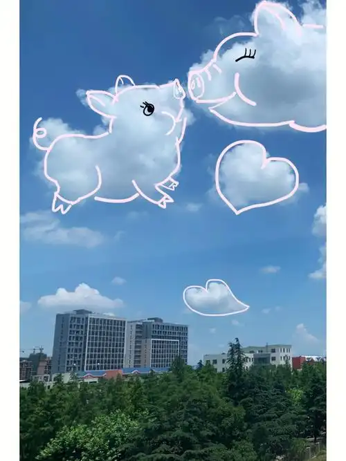 天空中又有小可爱出没白云手指简笔画2