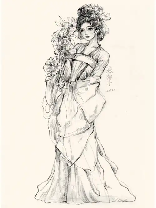 手绘 #速写  #速写人物   #画画打卡  #约稿  #古风 #画画 #摸鱼