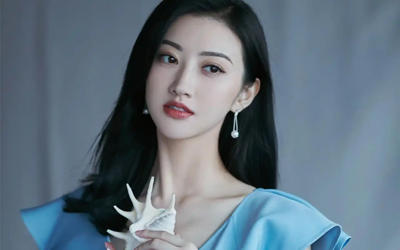 景甜淡蓝色长裙性感图片桌面壁纸高清大图预览1920x1200_大陆明星下载