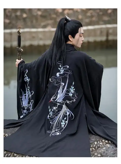 督型汉服男古装黑色霸气侠客中国风武侠男生仙气飘逸清秀套装学生班服