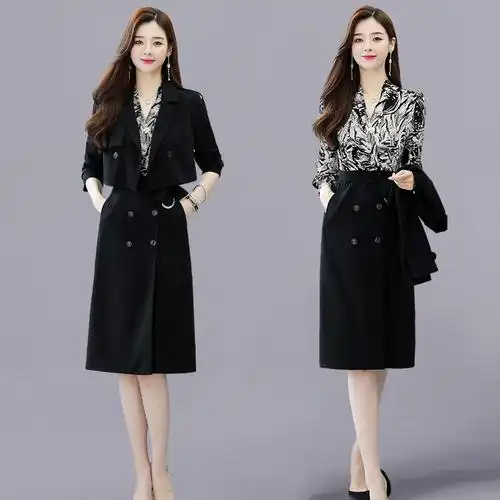春秋时尚套装裙连衣裙女装春秋装2022年新款气质西装裙子两件套裙