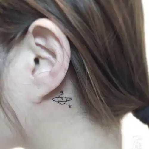 4款耳后简约好看的小纹身图案3