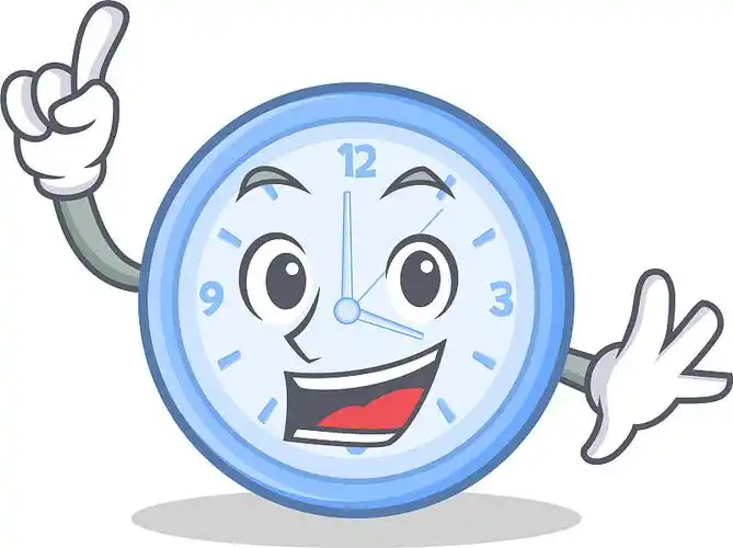 汽车时钟卡通人物风格图片