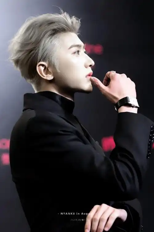 蔡徐坤银发背头