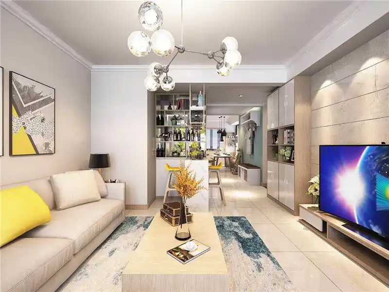 现代简约四居室130平米6.5万-湖滨花园装修案例-西安房天下家居装修网