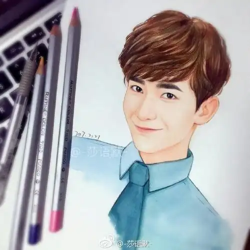 每天画唠 彩铅杨洋的邪魅一笑丨via -莎语默