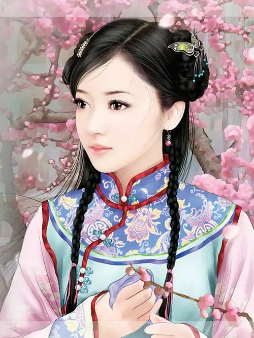 【工笔画素材】手绘古装美人图6