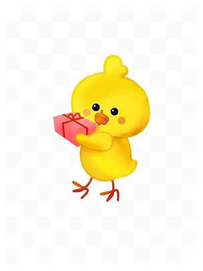 卡通手绘可爱小清新小鸡