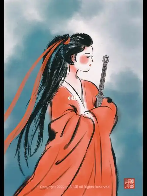 画个红衣女侠刘诗诗