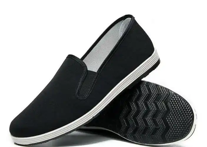 加绒加厚保暖棉鞋男士男手工千层底工作一脚蹬休闲冬季布鞋