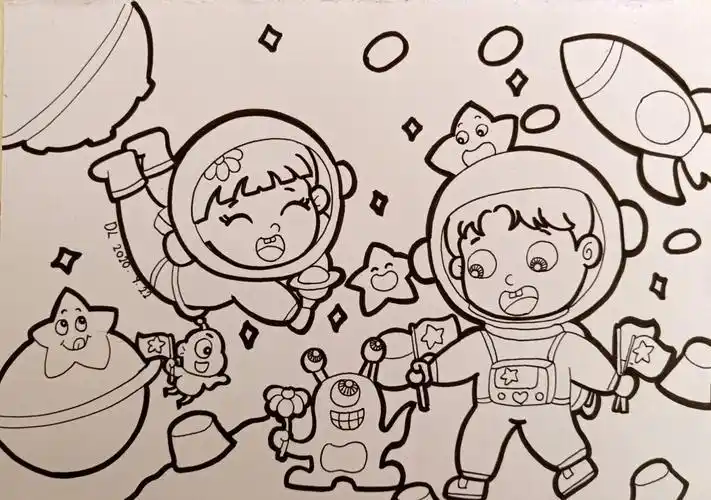 我的航空梦幼儿简笔画