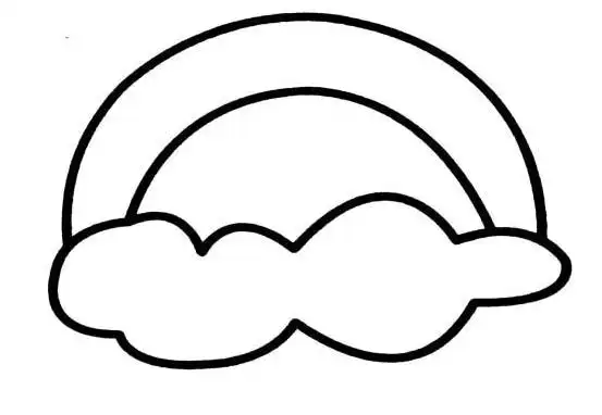 彩虹儿童简笔画彩虹