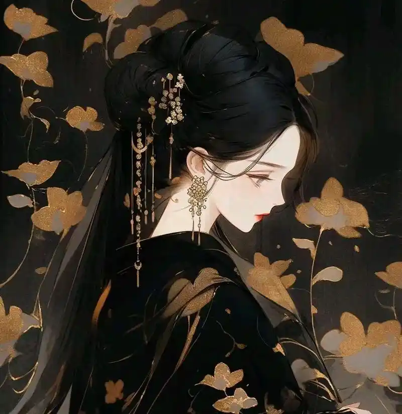 黑色系古风女生头像 黑色, 一种可以吞噬万物的颜色
