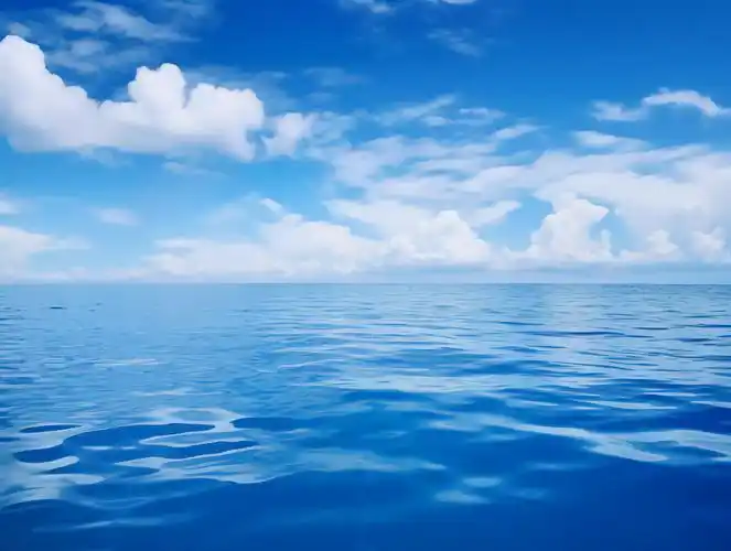 蓝天白云明亮背景大海风景唯美清新壁纸