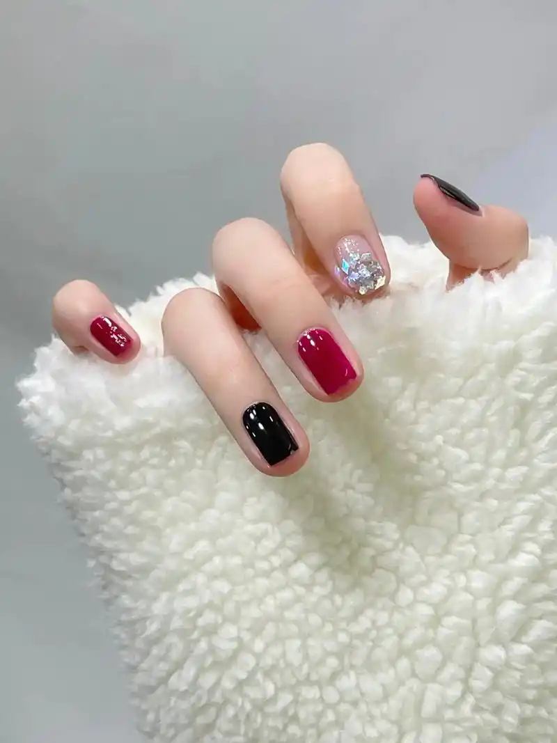 短指甲 #夏日美甲 #20 - 抖音