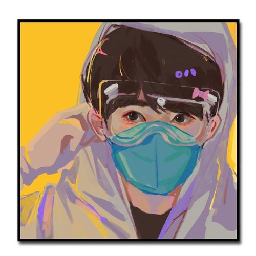 易烊千玺动漫插画diy数字油画休闲减压明星临摹手绘油彩画 定制画