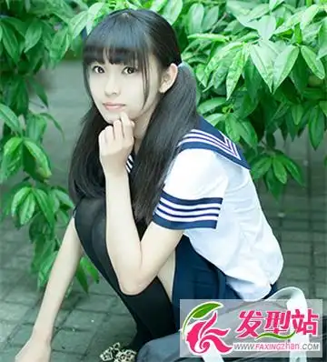 女生清纯校园学院风发型甜美可爱清新纯真