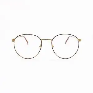 核桃glasses●● vintage 库存老货 外贸 彩金边金丝眼镜架