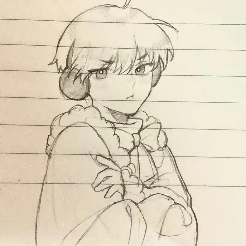 10r半身铅笔稿#光遇  #185大帅哥 #约稿 #绘画 # - 抖音