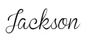 把jackson写成花体字