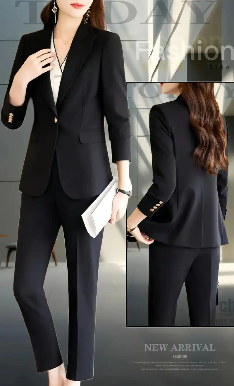 西装套装女面试正装修身显瘦职业装高级感气质西服上衣职场工作服