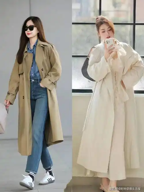原创再强调一次穿风衣不要配打底裤太土其实这样打扮更优雅高级