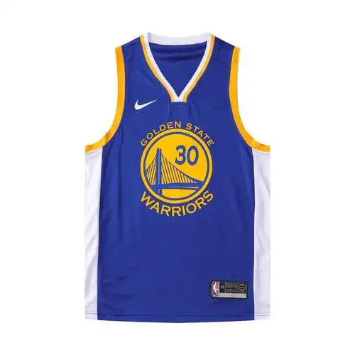 nba勇士队篮球服套装30号蓝色白色送男女朋友礼物裤子双插袋 (上衣)