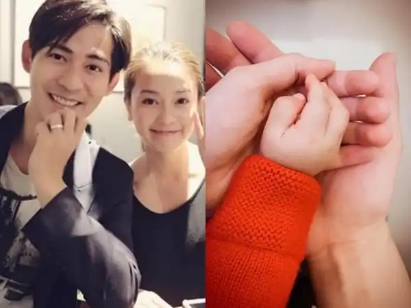 周渝民妻子晒一家三口照大手托小手幸福